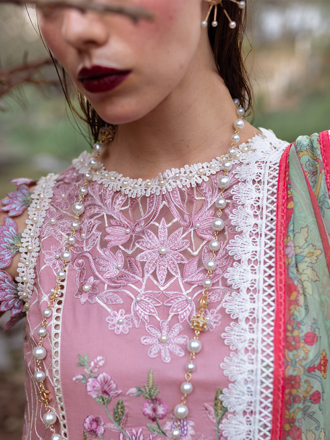 Roheenaz | Dahlia Embroidered Lawn 24 | Peony - House Of Hania