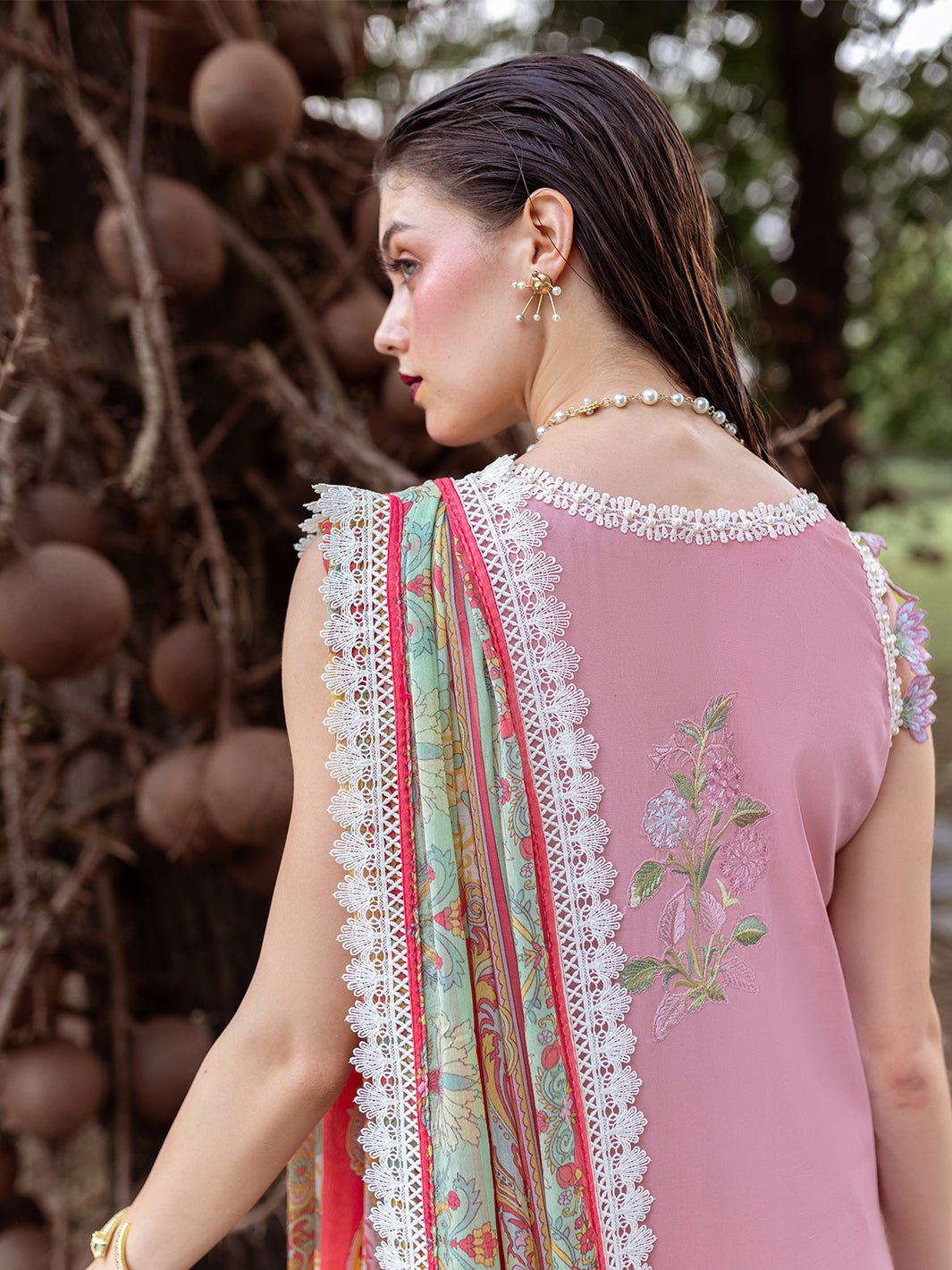 Roheenaz | Dahlia Embroidered Lawn 24 | Peony - House Of Hania
