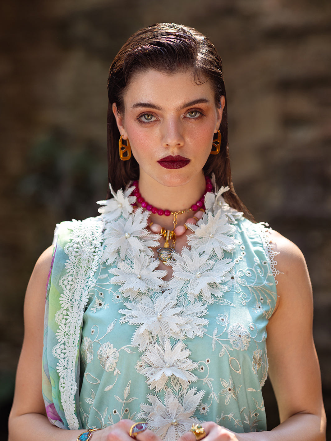 Roheenaz | Dahlia Embroidered Lawn 24 | Zinnia - House Of Hania