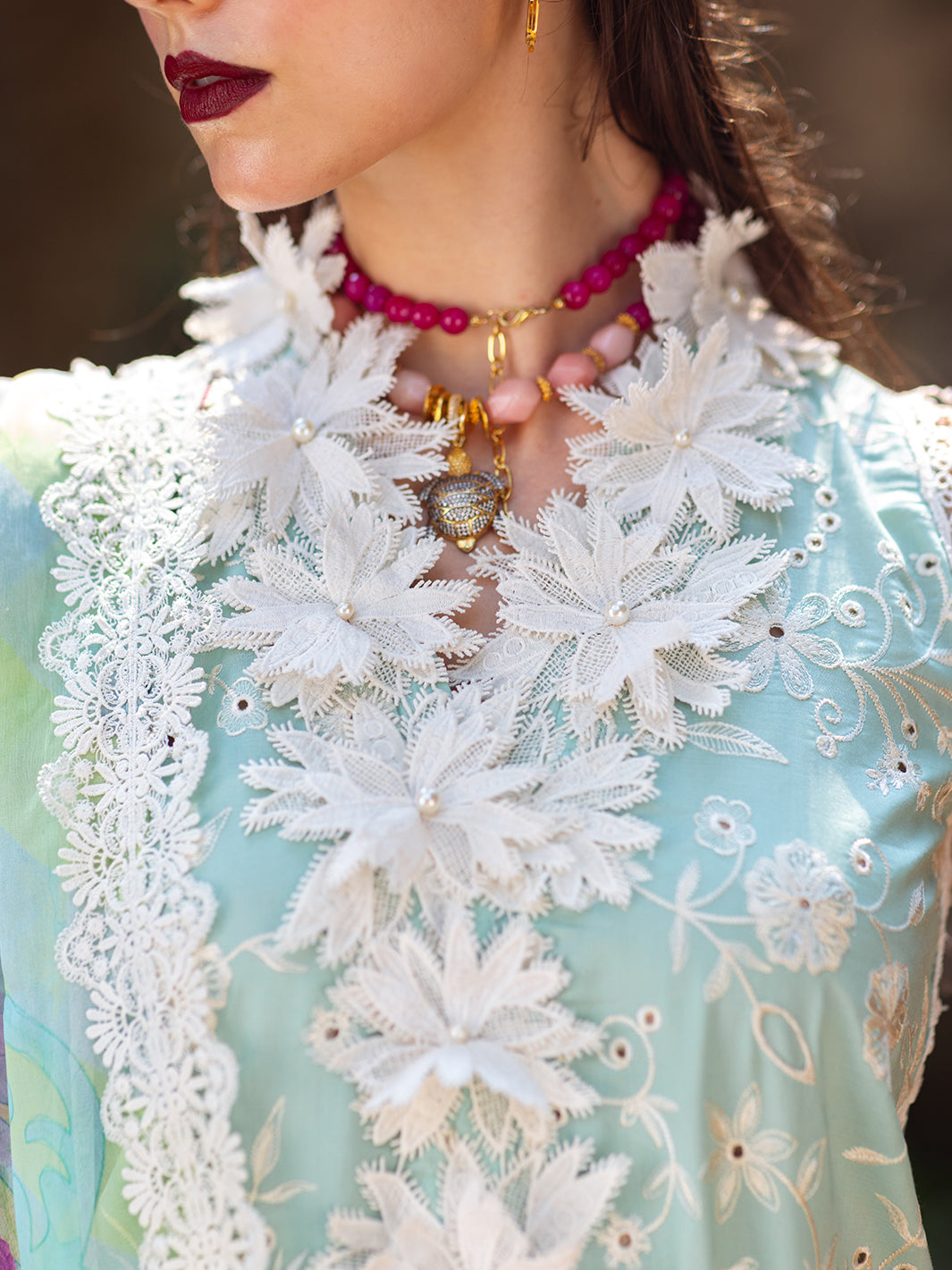 Roheenaz | Dahlia Embroidered Lawn 24 | Zinnia - House Of Hania