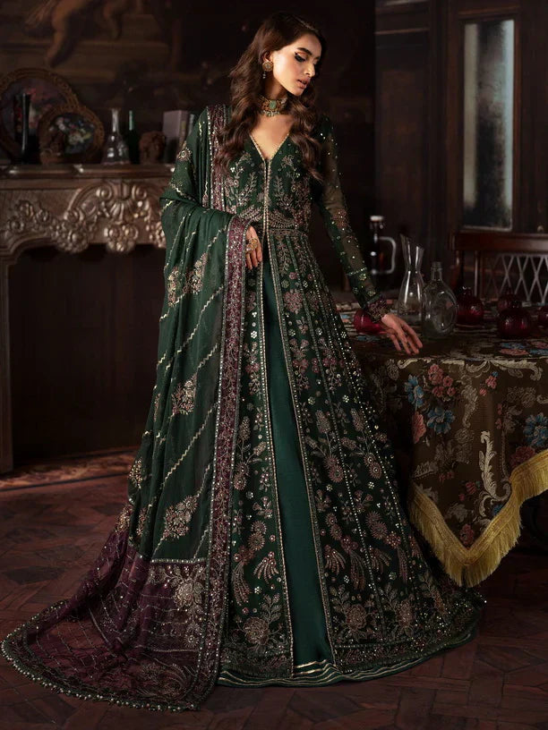 Rouge by Zarif Embroidered Chiffon 3Pc Suit ZRW-01 ELIZABETH - House Of Hania