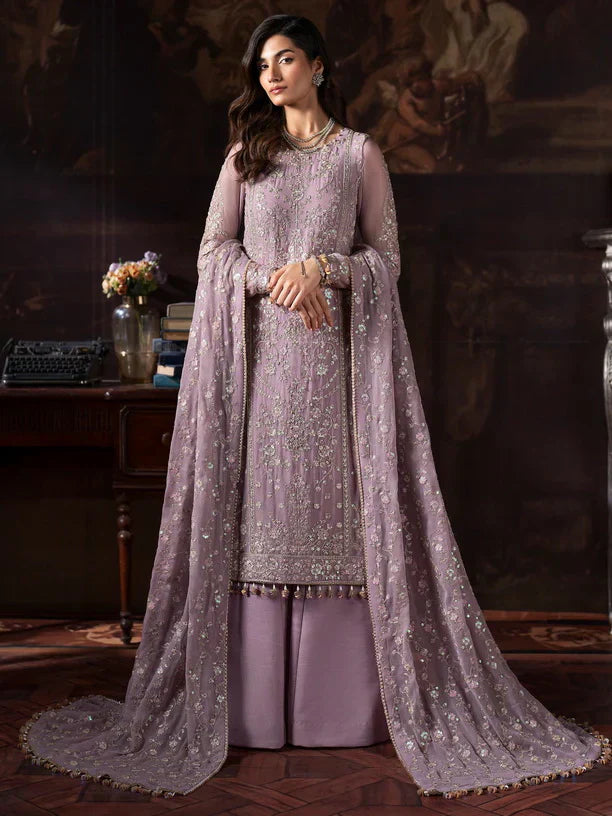 Rouge by Zarif Embroidered Chiffon 3Pc Suit ZRW-05 FLORENCE - House Of Hania