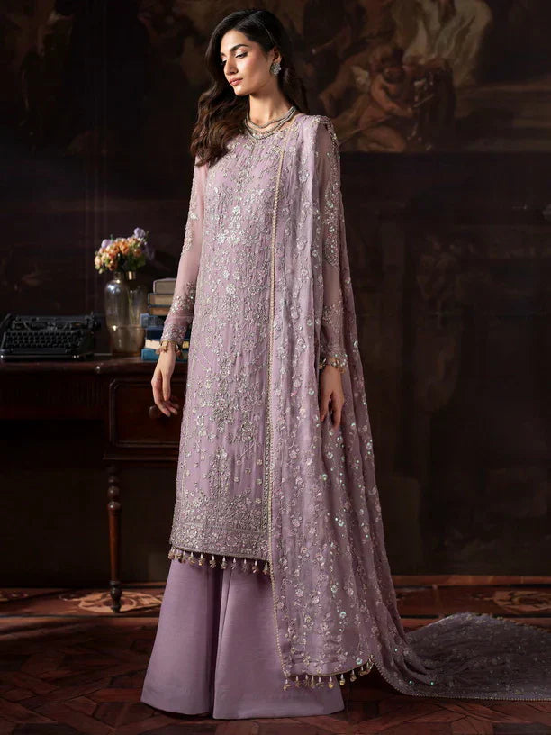 Rouge by Zarif Embroidered Chiffon 3Pc Suit ZRW-05 FLORENCE - House Of Hania