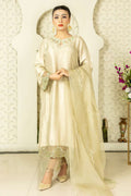 RozaandMina - Jasmine Ivory Shirt and Dupatta - House Of Hania