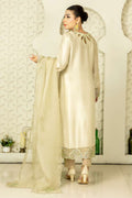 RozaandMina - Jasmine Ivory Shirt and Dupatta - House Of Hania