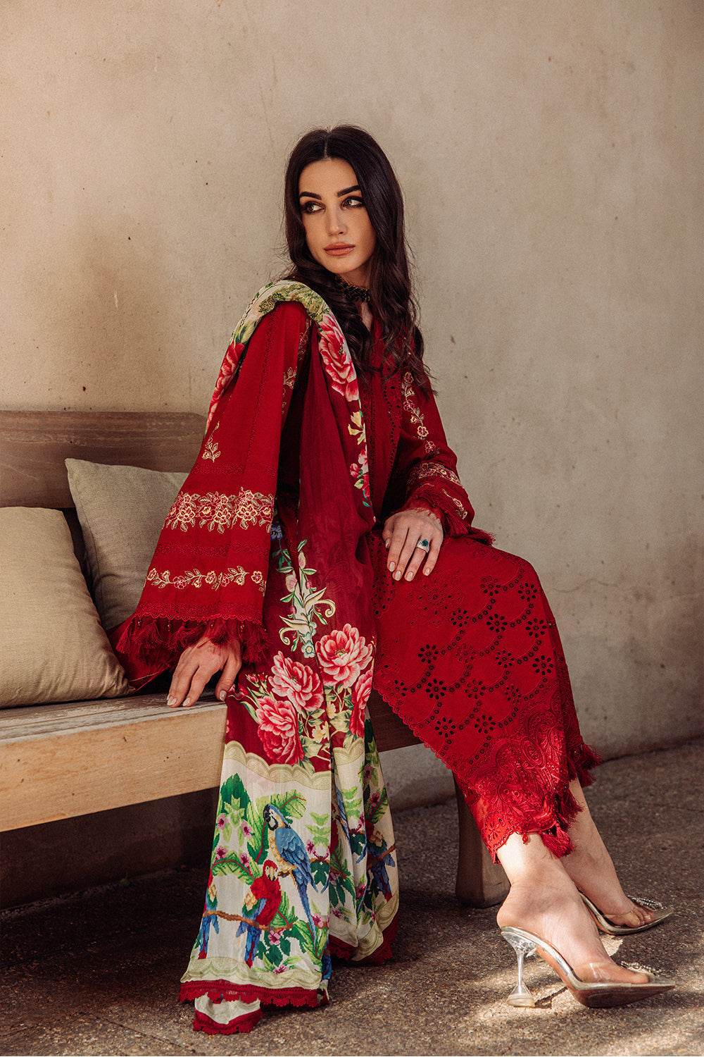 SAIRA RIZWAN-ROISE SR-05-LUXURY LAWN COLLECTION'23 - House Of Hania