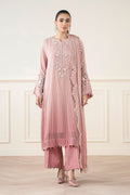 Maria B | Pre Fall Dresses | 3 Piece Embroidered Chiffon Suit Pink