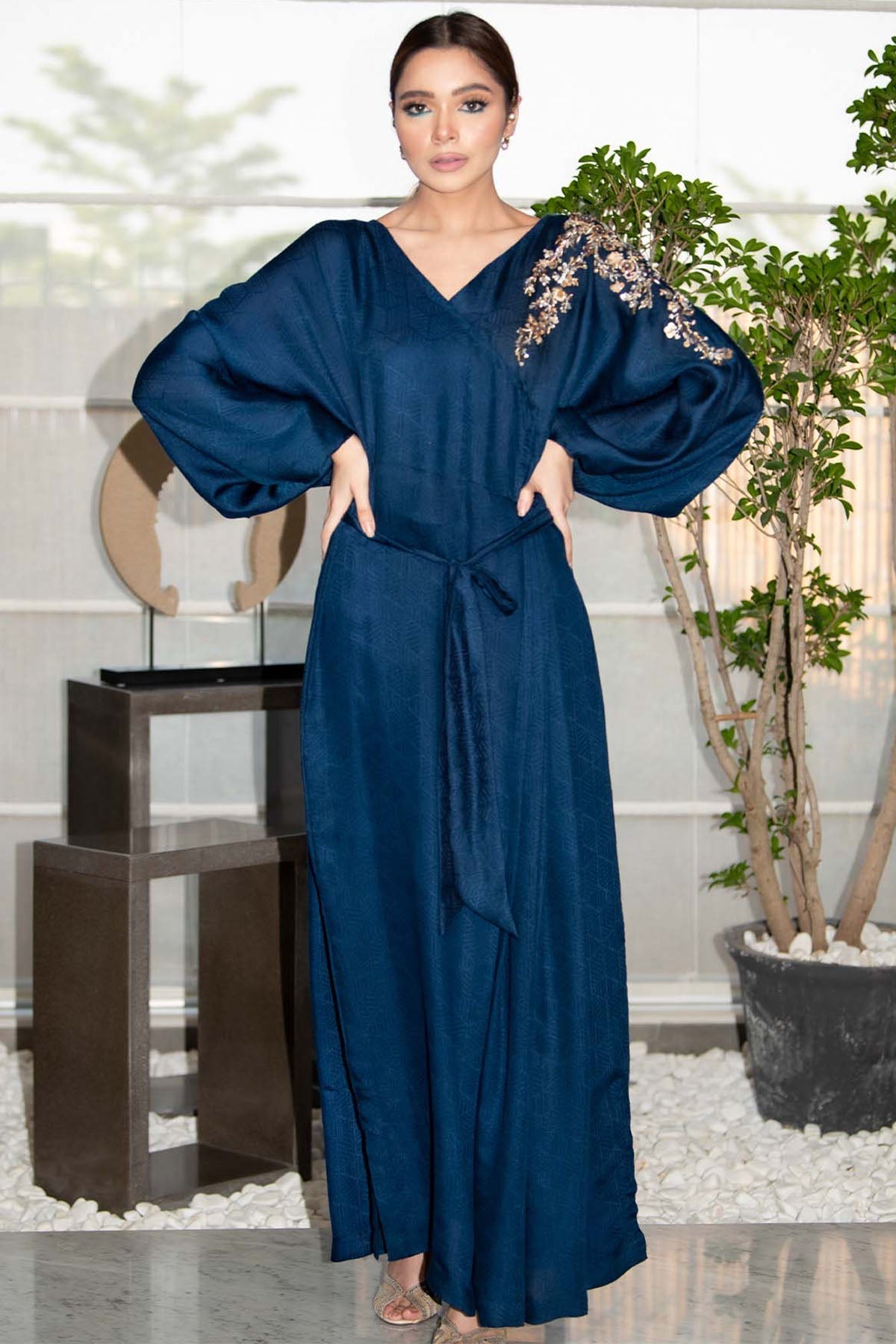 Motifz | Couture Kaftan | 0051-NAVY-MIST