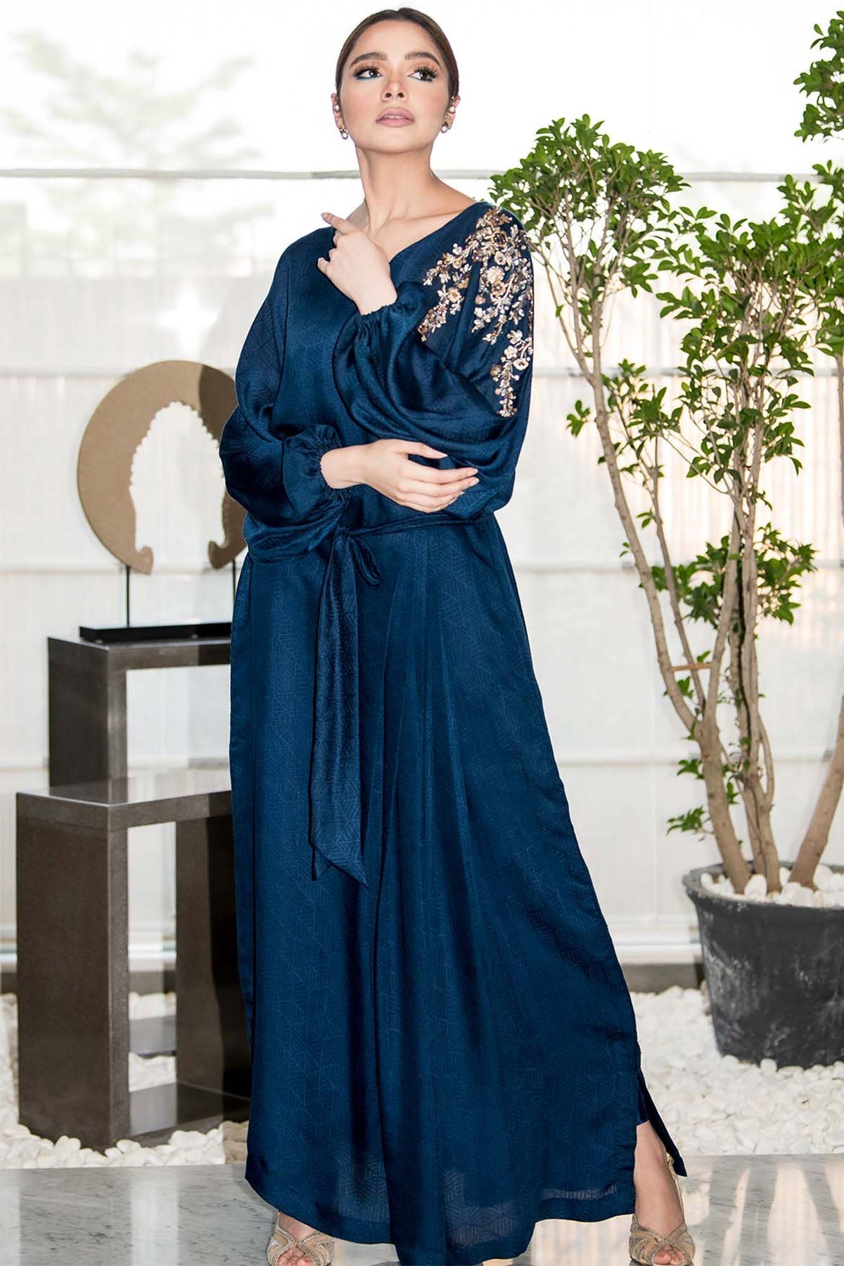 Motifz | Couture Kaftan | 0051-NAVY-MIST