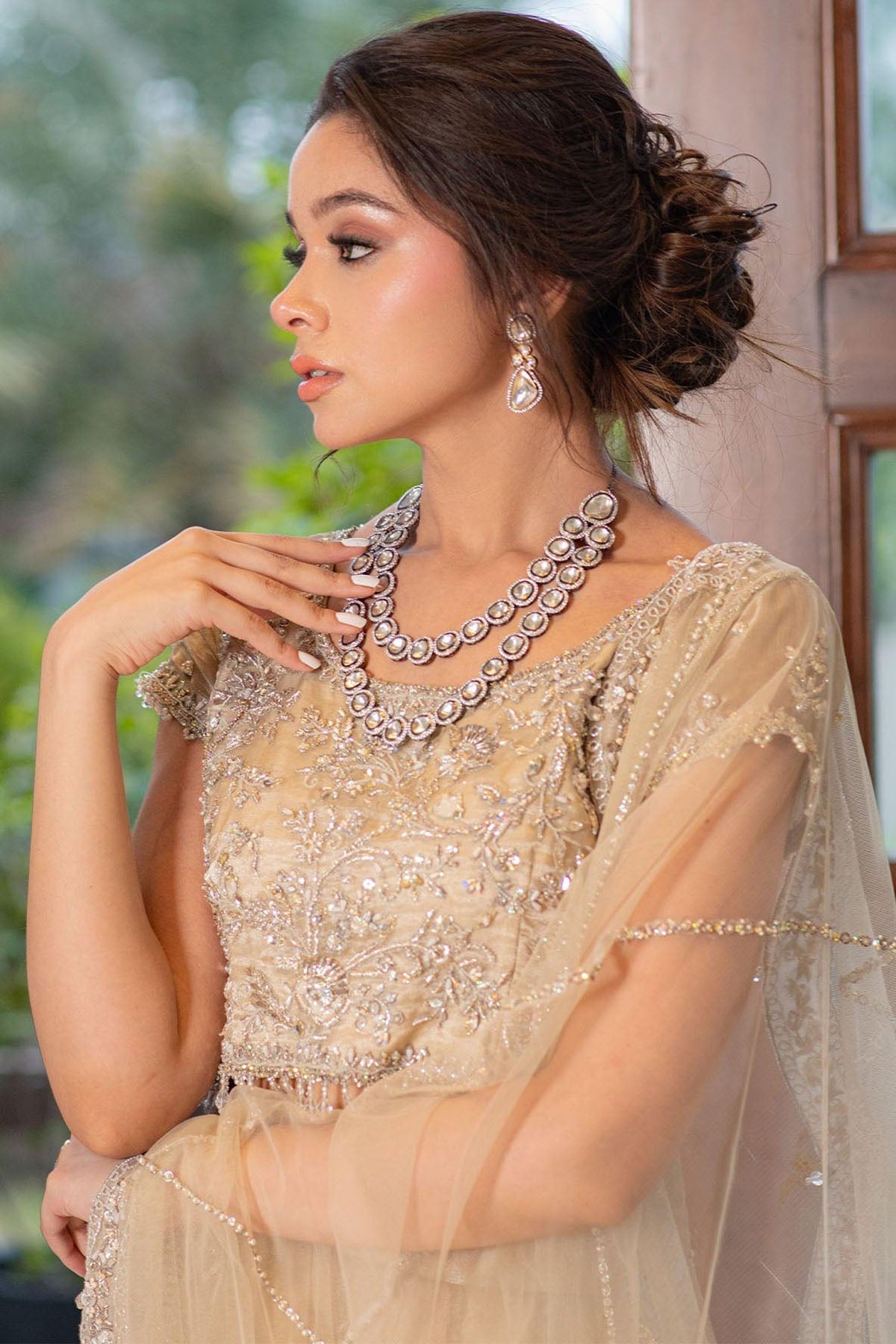 Motifz | Couture Camila | 0062-SINNAH HAND EMBELLISHED SHIMMER TISSUE STITCHED