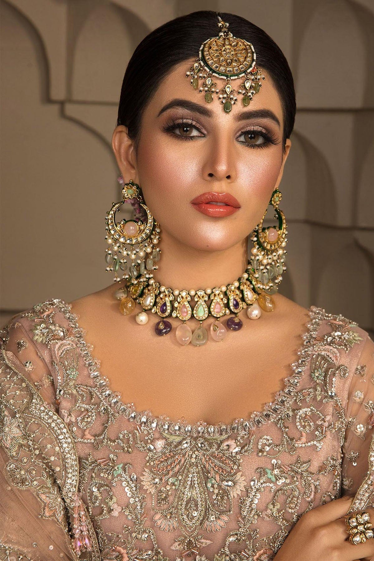 Motifz | Couture Camila | 0069-GLITZY EMBROIDERED SILK NET STITCHED