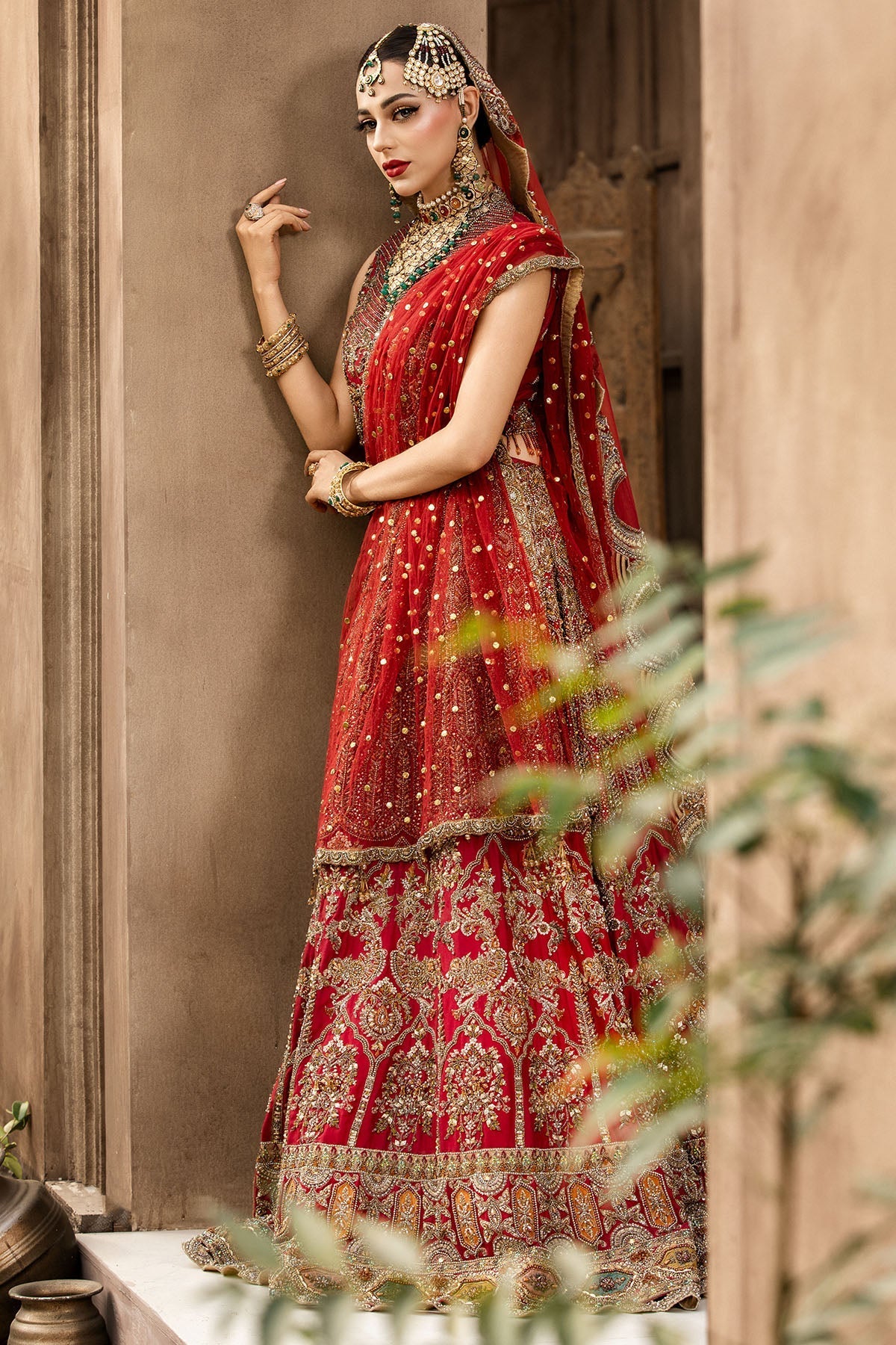 Motifz | Couture Wedding Wear | 0089-ETHEREAL HAND EMBELLISHED RAW SILK STITCHED