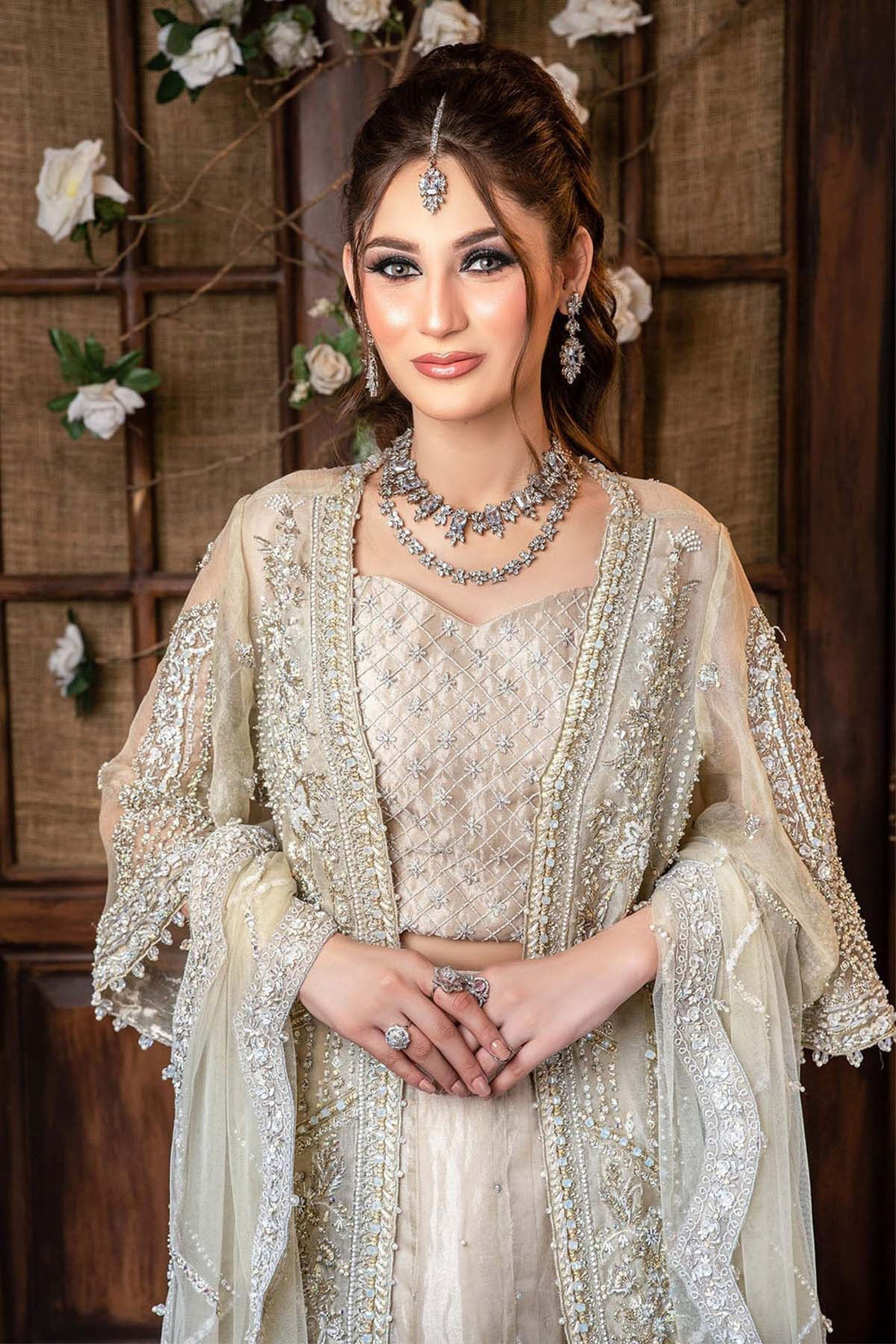 Motifz | Couture Wedding Wear | 0098-RADIANCE HAND EMBELLISHED ORGANZA NET STITCHED