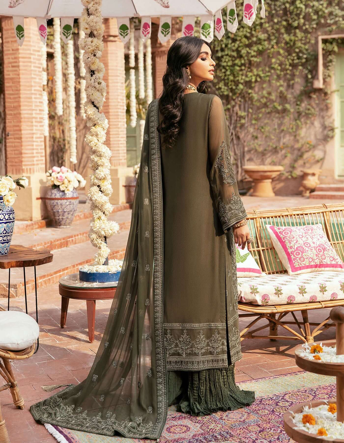 SIFA Crinkle Chiffon Embroidered 3Pc Suit - GHAZAL - House Of Hania