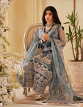 SIFA Sajli Festive Formal Embroidered 3Pc Suit S03 - ICE SAGE - House Of Hania