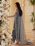 SIFA Sajli Festive Formal Embroidered 3Pc Suit S03 - ICE SAGE - House Of Hania