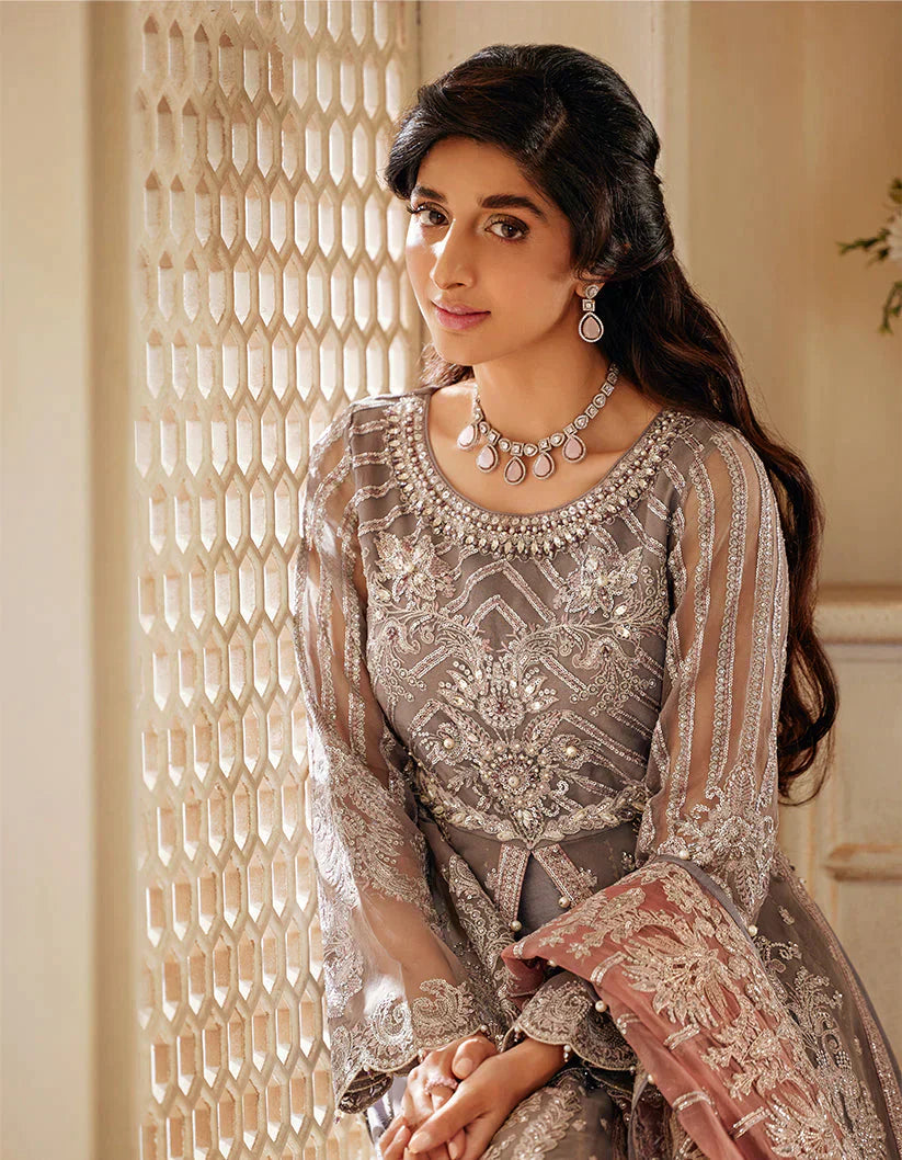 SIFA Sajli Festive Formal Embroidered 3Pc Suit S06 - MERAKI - House Of Hania