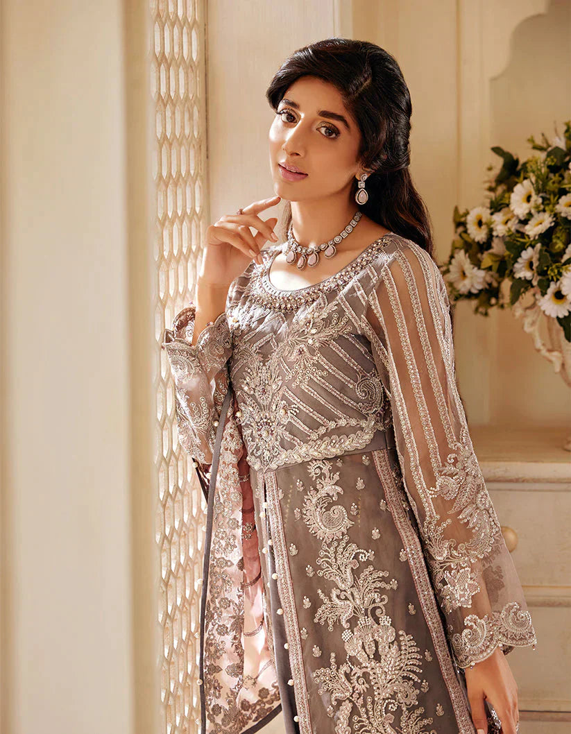 SIFA Sajli Festive Formal Embroidered 3Pc Suit S06 - MERAKI - House Of Hania