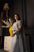 SIFA Valentino Embroidered Chiffon 3 Piece Suit - Daisy - House Of Hania
