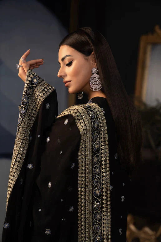 SIFA Valentino Embroidered Chiffon 3 Piece Suit - Zofi - House Of Hania
