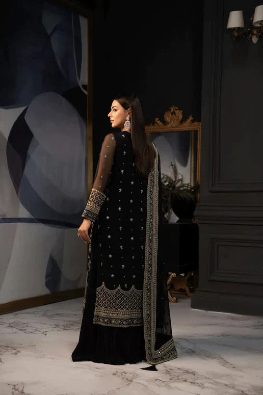 SIFA Valentino Embroidered Chiffon 3 Piece Suit - Zofi - House Of Hania