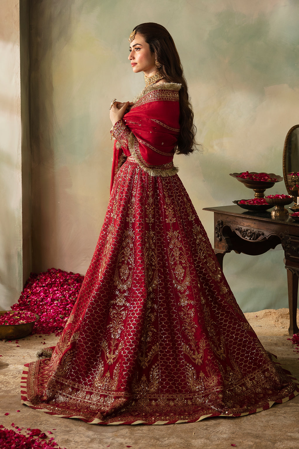 Saad Shaikh | Elana Wedding Formals |  Cerise - House Of Hania