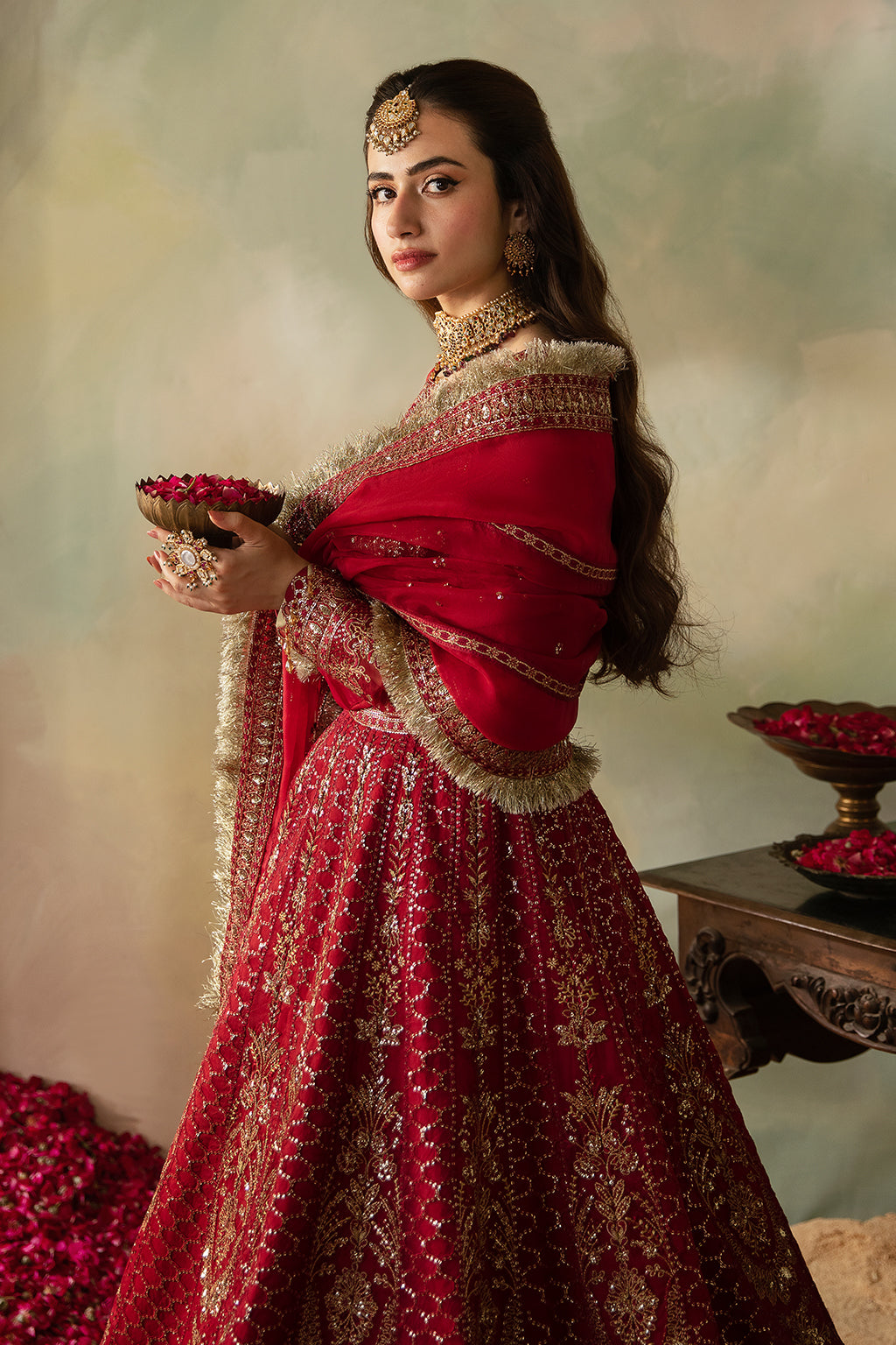 Saad Shaikh | Elana Wedding Formals |  Cerise - House Of Hania