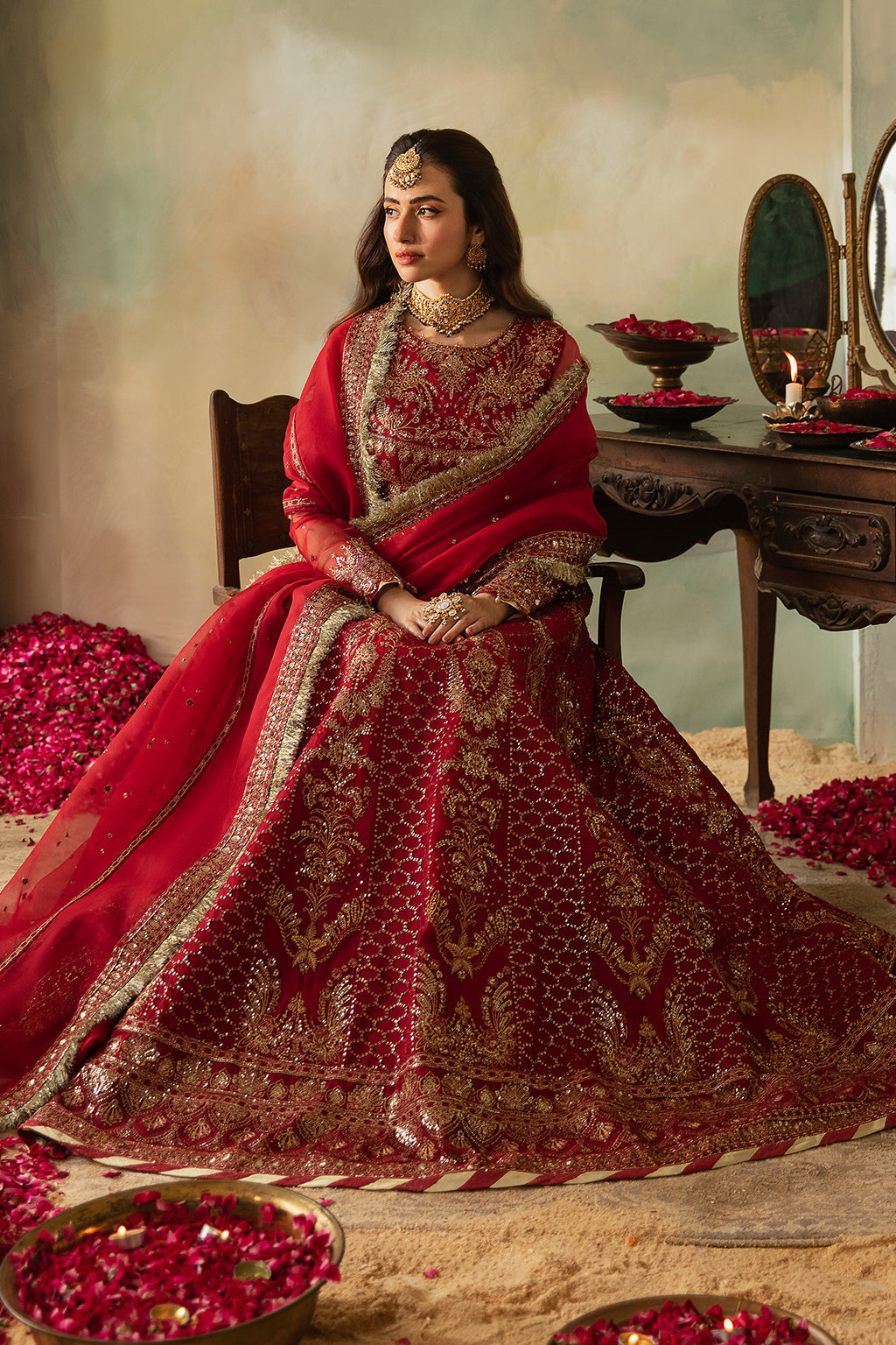 Saad Shaikh | Elana Wedding Formals |  Cerise - House Of Hania