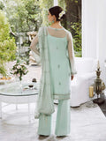 Saad Shaikh Ella Unstitched Embroidered Luxury Chiffon 3Pc Suit DSG-07 - House Of Hania