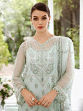 Saad Shaikh Ella Unstitched Embroidered Luxury Chiffon 3Pc Suit DSG-07 - House Of Hania