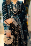 Saad Shaikh Fleurie Vol-02 Luxury Embroidered Raw Silk 3Pc Suit - Belle - House Of Hania
