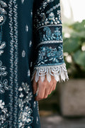 Saad Shaikh Fleurie Vol-02 Luxury Embroidered Raw Silk 3Pc Suit - Belle - House Of Hania