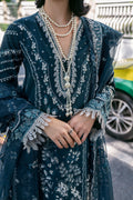 Saad Shaikh Fleurie Vol-02 Luxury Embroidered Raw Silk 3Pc Suit - Belle - House Of Hania