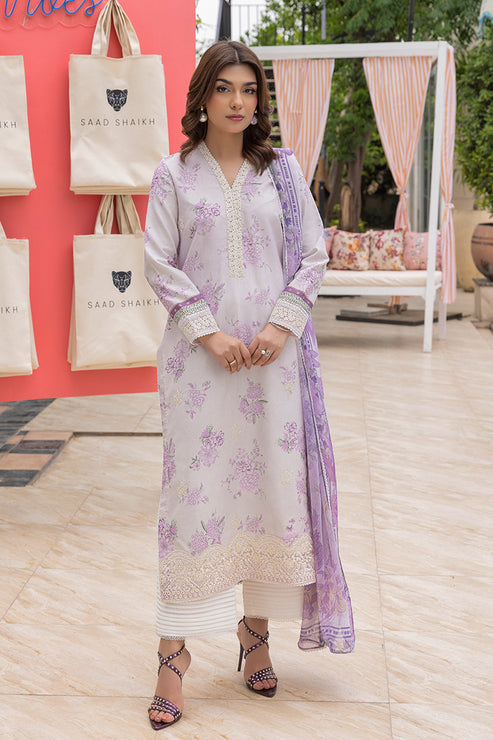 Saad Shaikh | Lawn 25 | Lilac Haze - House Of Hania
