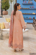Saad Shaikh | Lawn 25 | Peach - Flayme - House Of Hania