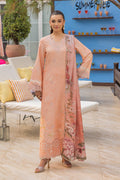 Saad Shaikh | Lawn 25 | Peach - Flayme - House Of Hania