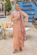 Saad Shaikh | Lawn 25 | Peach - Flayme - House Of Hania