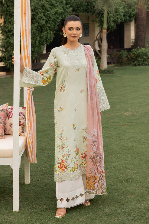 Saad Shaikh | Lawn 25 | Pista - Floral Mirage - House Of Hania