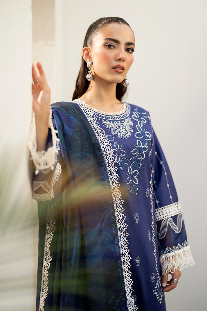 Saad Shaikh | Luxe Eid Lawn 24 | Tawny - House Of Hania