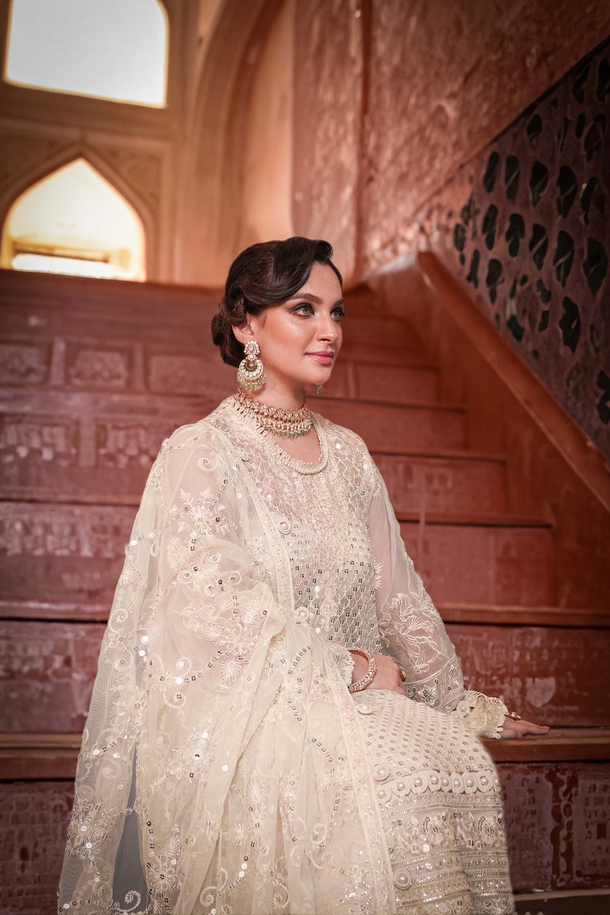Sable Vogue Embroidered Net 4 Piece Suit FC-02-23 - House Of Hania