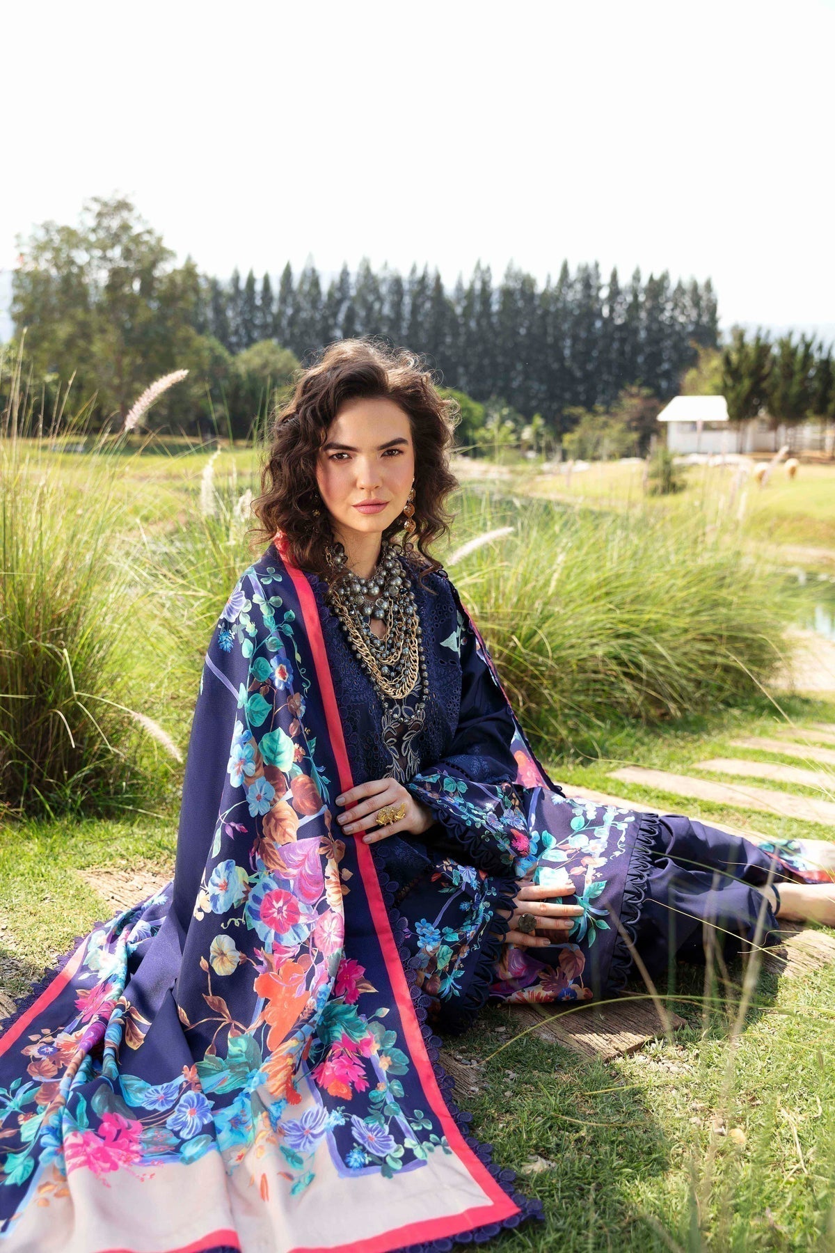 Sable Vogue | Luxury Lawn 24 | Blossom - House Of Hania