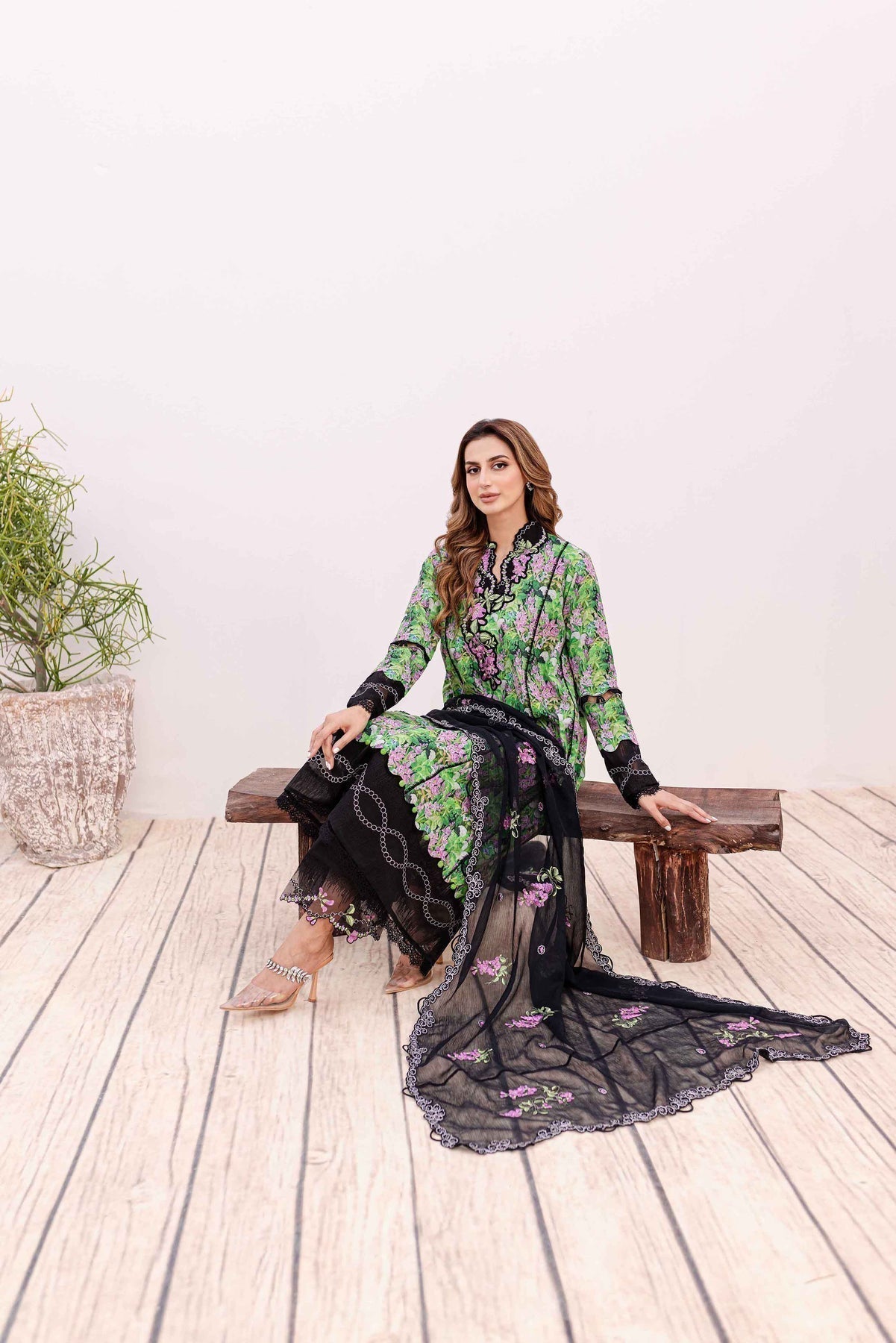 Sable Vogue | Shiree Lawn 24 | Black Iris - House Of Hania