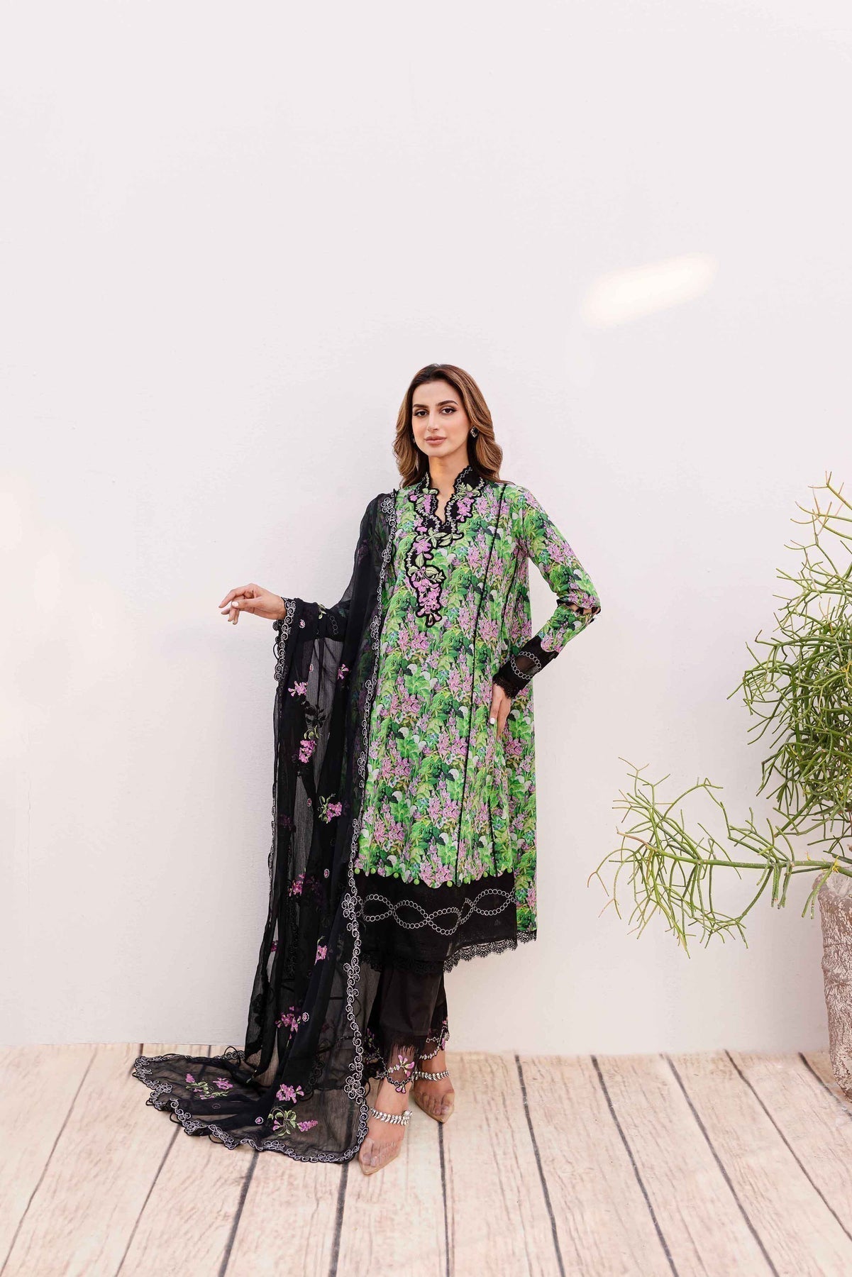 Sable Vogue | Shiree Lawn 24 | Black Iris - House Of Hania