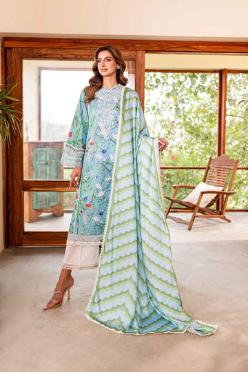 Sable Vogue | Shiree Lawn 24 | Flower Of Paradise - House Of Hania