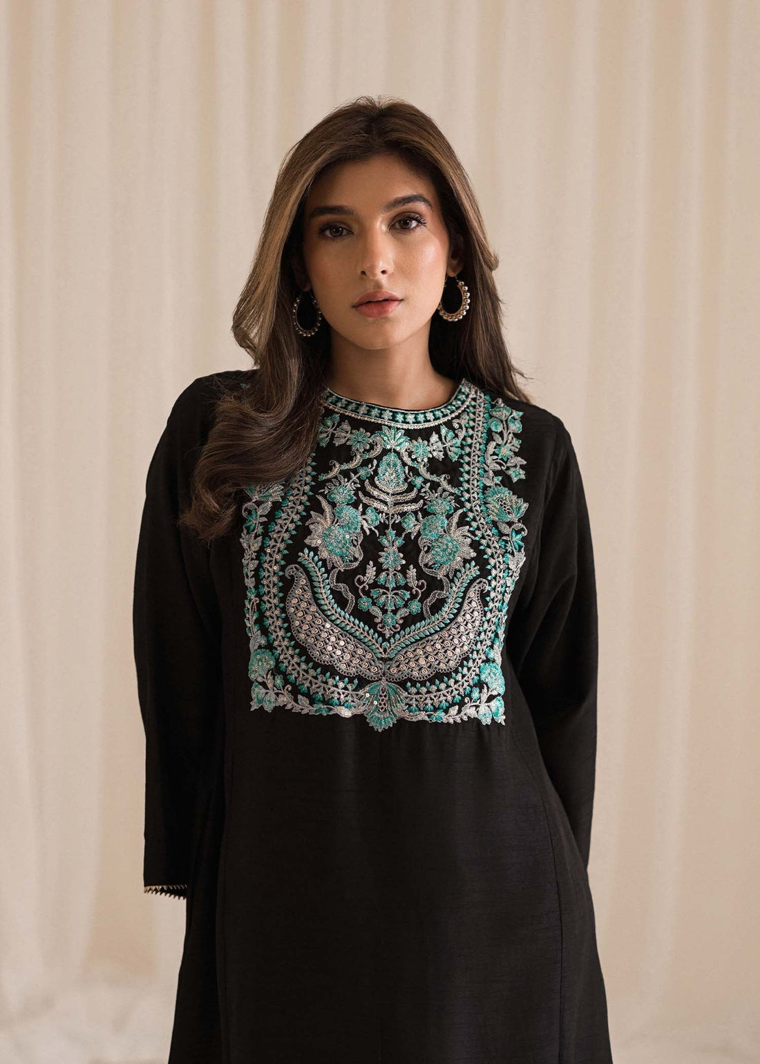 Sadaf Fawad Khan | Lyla Festive Pret | Black Pool - House Of Hania