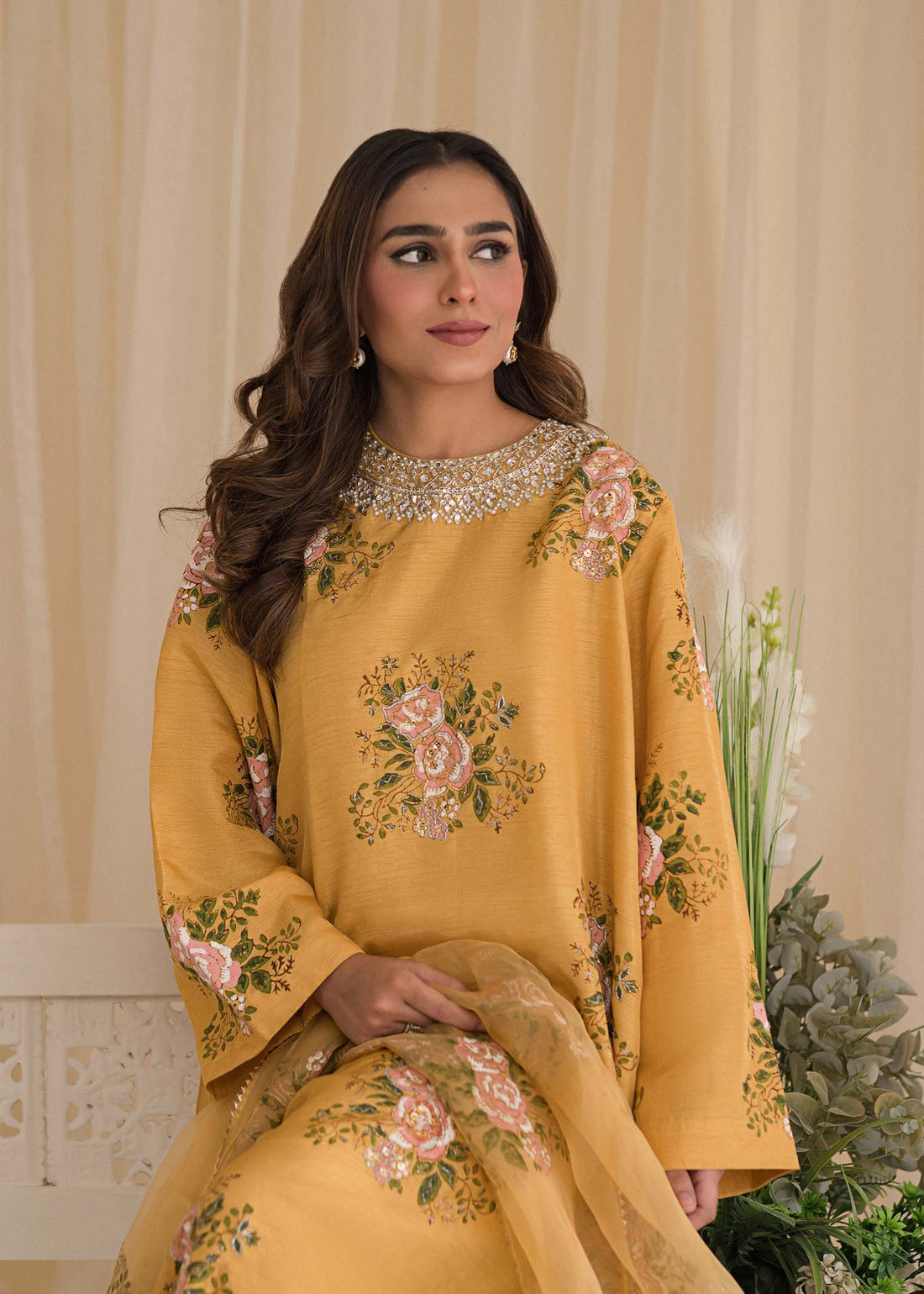 Sadaf Fawad Khan | Lyla Festive Pret | Lemon Zest - House Of Hania