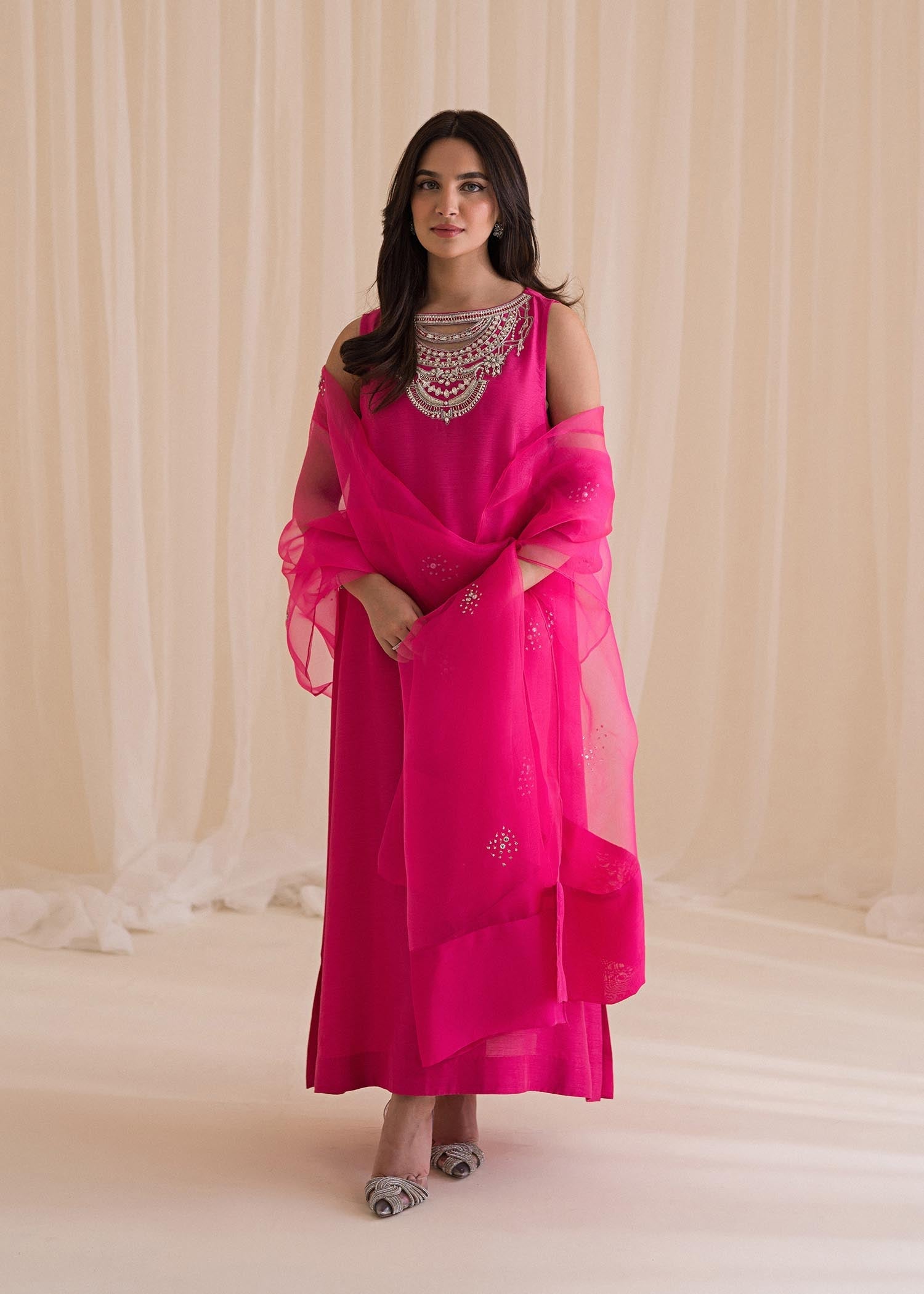 Sadaf Fawad Khan | Lyla Festive Pret | Vantine Fuchsia - House Of Hania