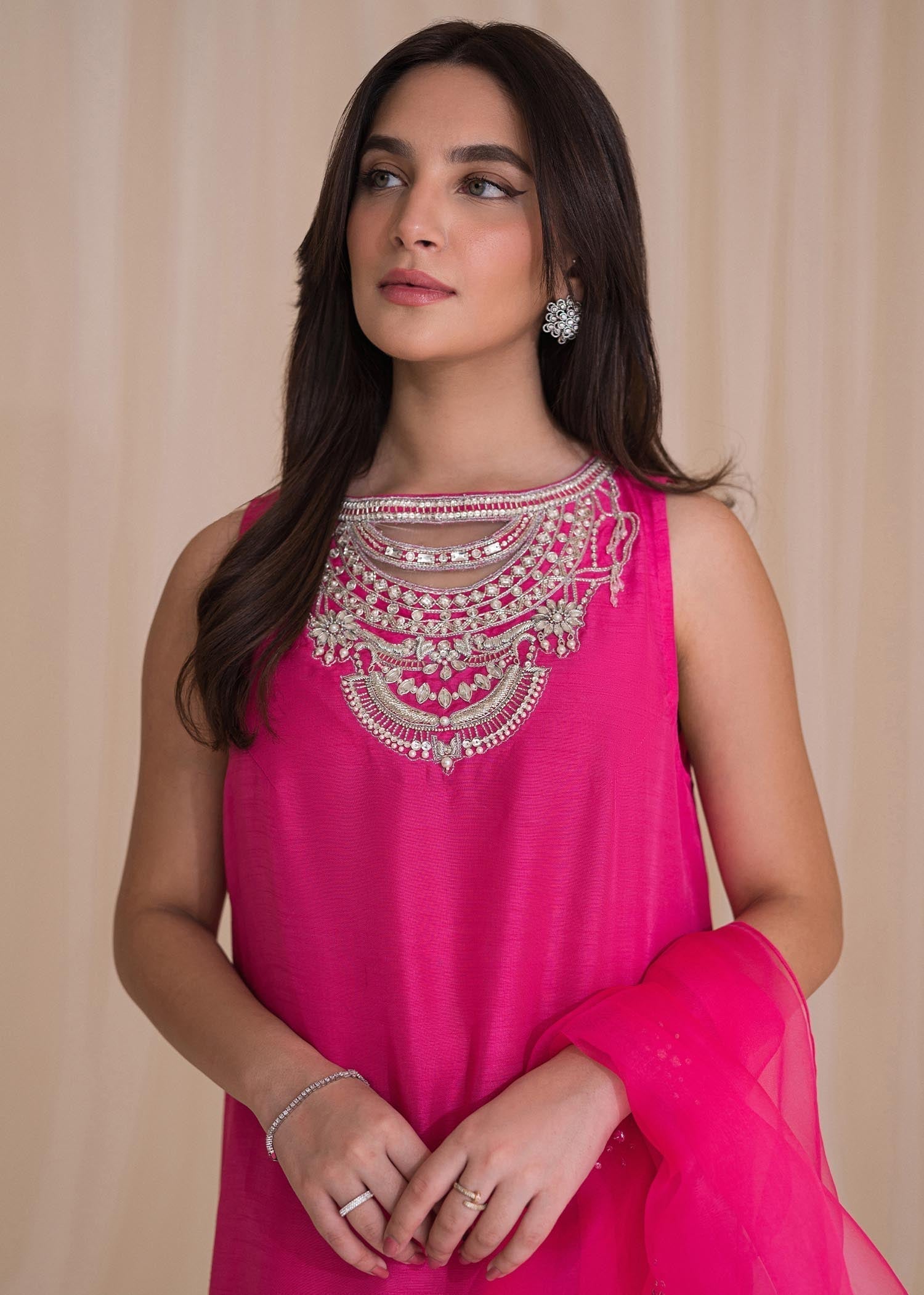 Sadaf Fawad Khan | Lyla Festive Pret | Vantine Fuchsia - House Of Hania