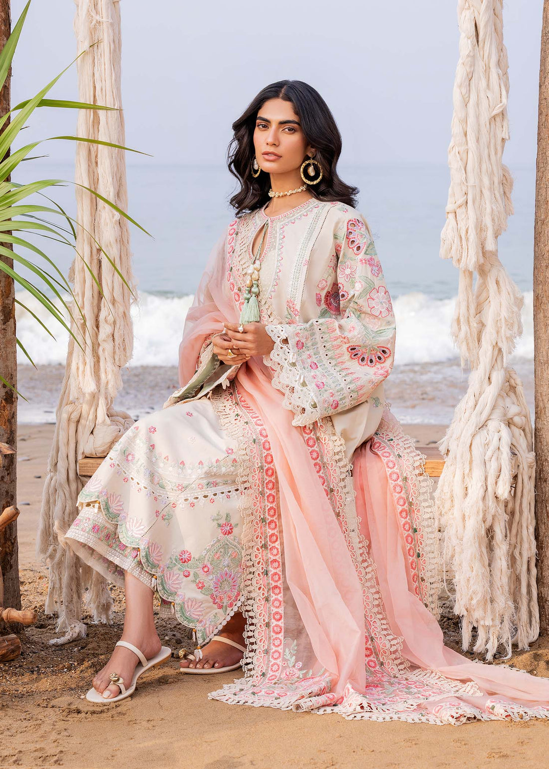 Sadaf Fawad Khan | Siraa Luxury Lawn 24| Calah (B) - House Of Hania
