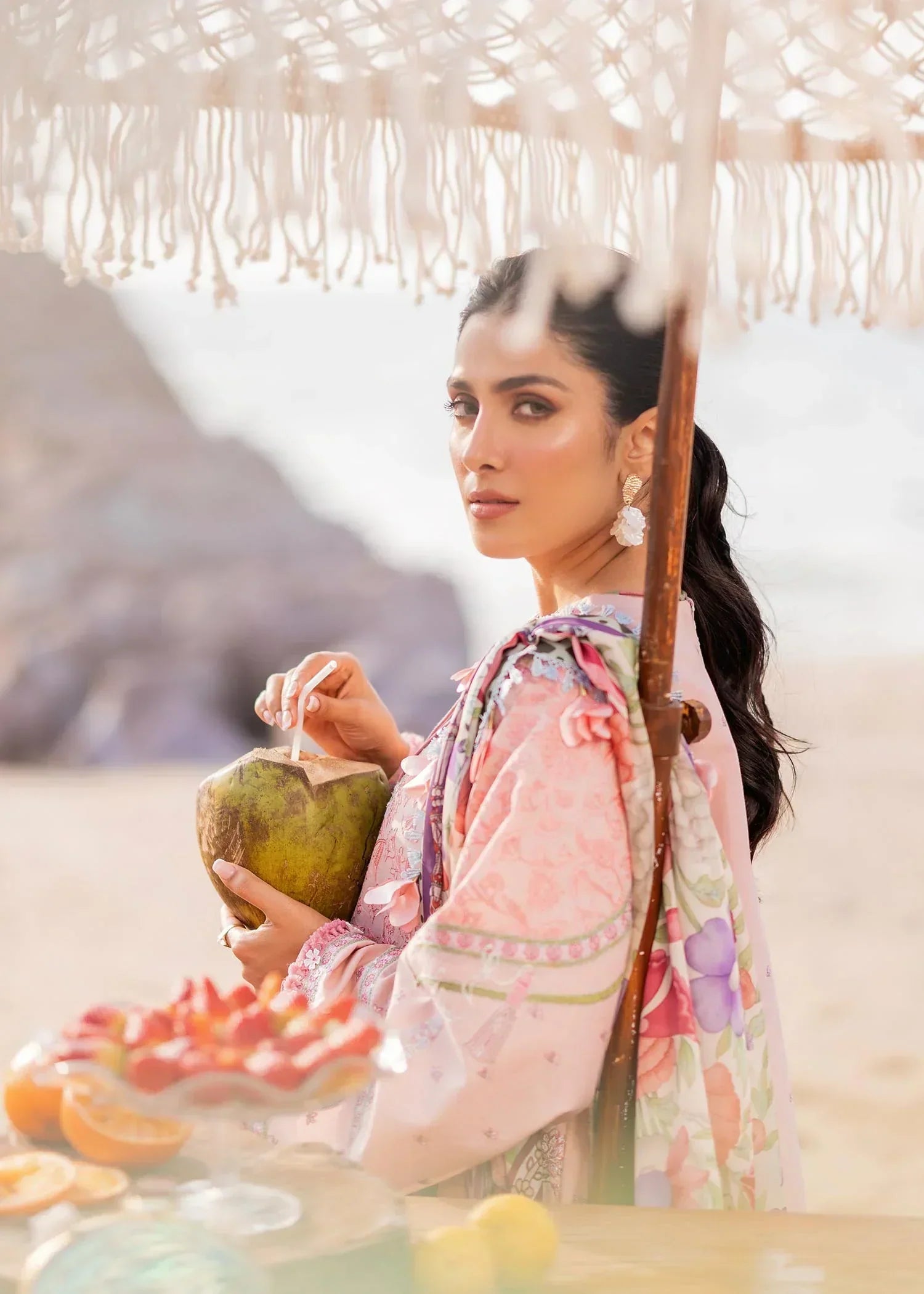 Sadaf Fawad Khan | Siraa Luxury Lawn 24| Eira (A) - House Of Hania